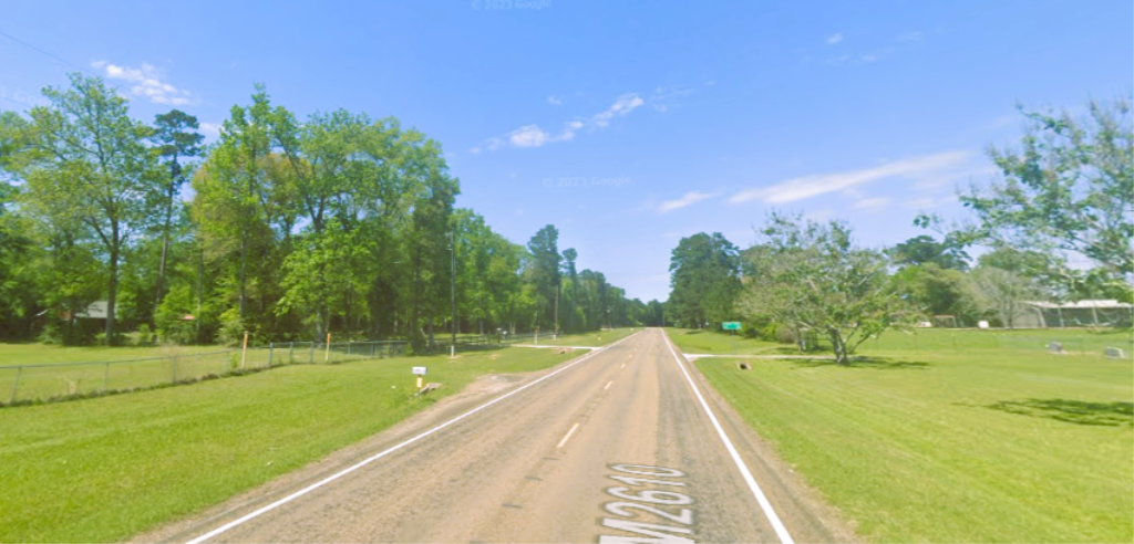 Screenshot taken from HWY 2610 less than a mile from the subject property