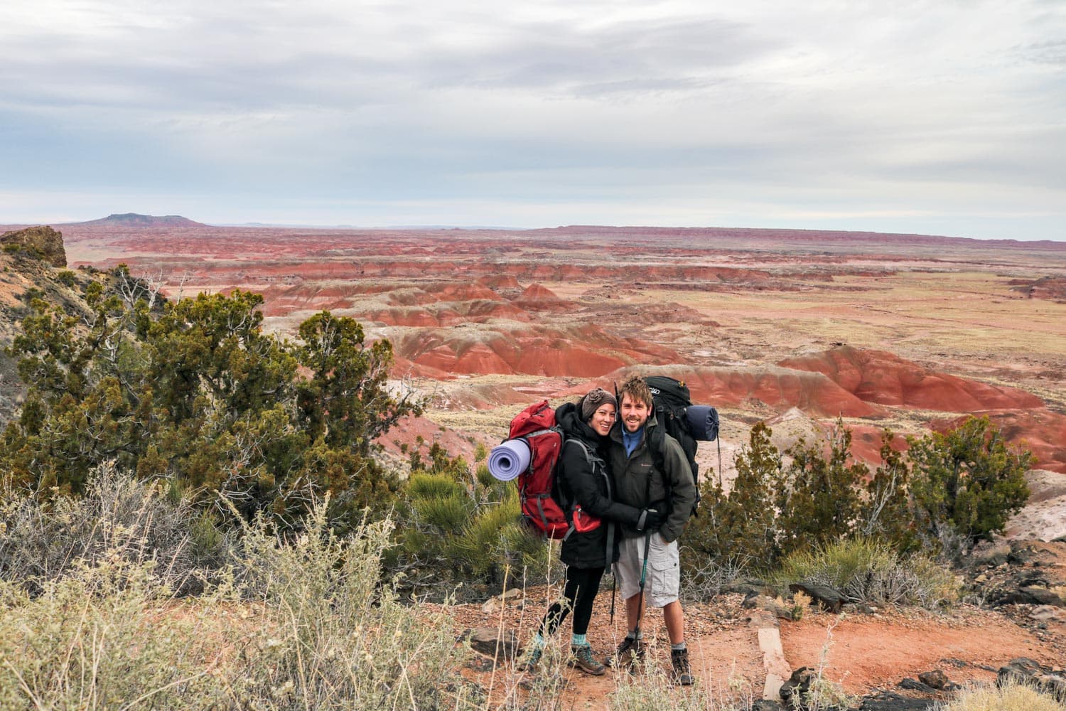 Hiking-in-the-Painted-Desert-Petrified-Forest-National-Park